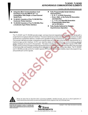 TL16C451FNR datasheet  